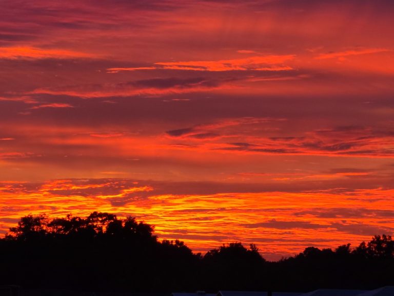 Beautiful Orange Sunset Over Ocala