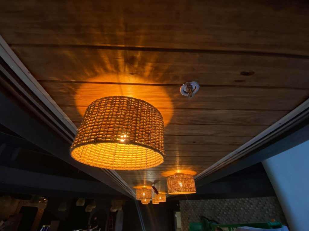 Cantina Tex Mex interior dining room lights