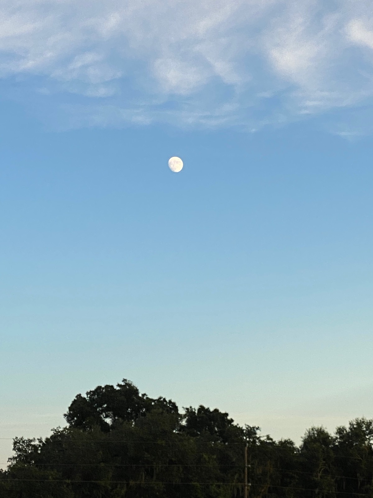 Late Afternoon Moon Over Southeast Ocala