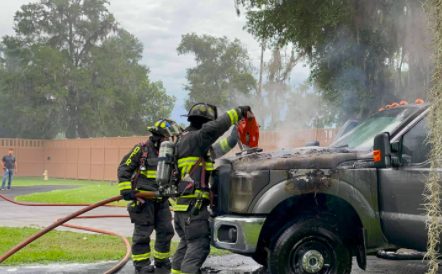 On August 5 the Ocala Fire Rescues Engine 1 and Rescue 1 responded to a vehicle fire at the 3100 block of NW 16th Ave.