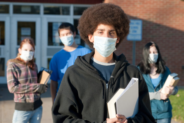 Students in masks