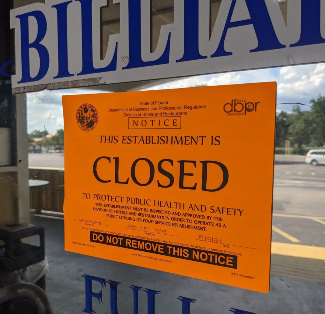 Boulevard Billiards temporarily closed after multiple failed health