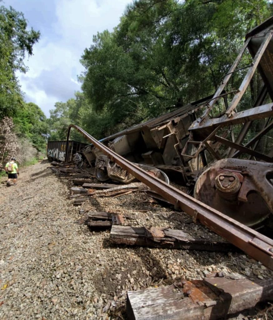 A train derailment in downtown Ocala on August 14, 2021.