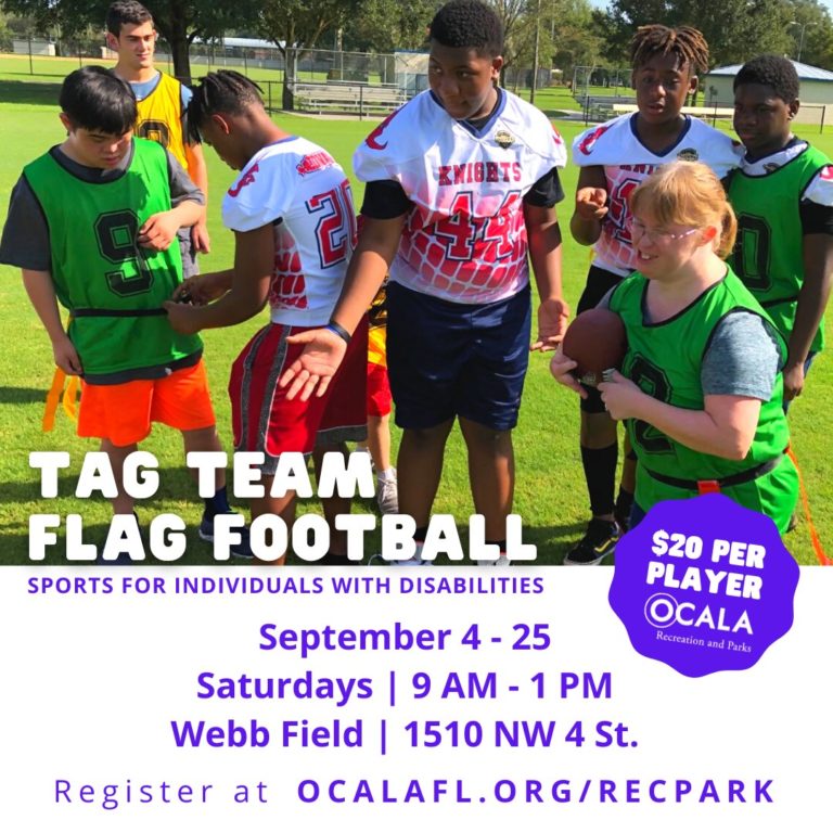 Tag Team Flag Football for children with disabilities