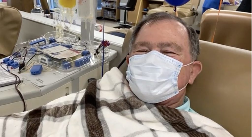 William Bowen Jr. donating blood at OneBlood Ocala