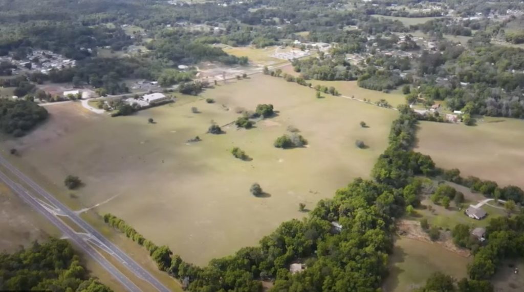 Aerial shot of Bennah Oaks in Belleview Florida