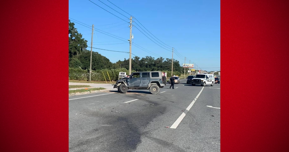 Traffic accident on W Silver Springs Boulevard blocks all lanes two people trauma alerted to hospital 1