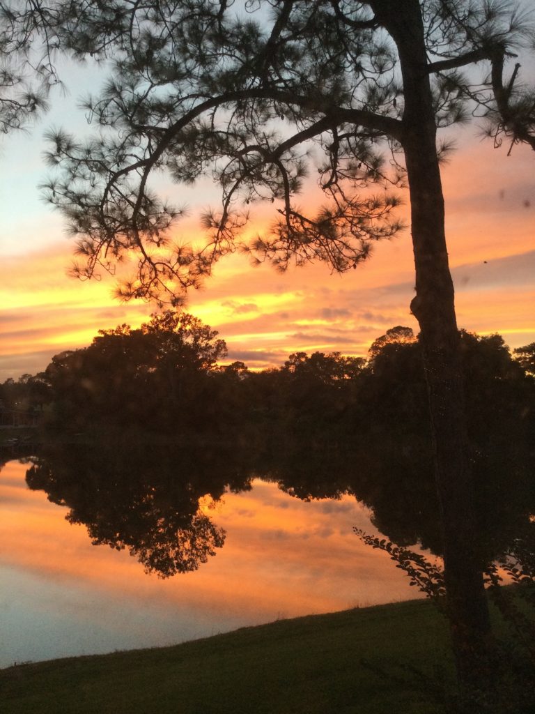 Beautiful Sunset Over Lake Sparkle