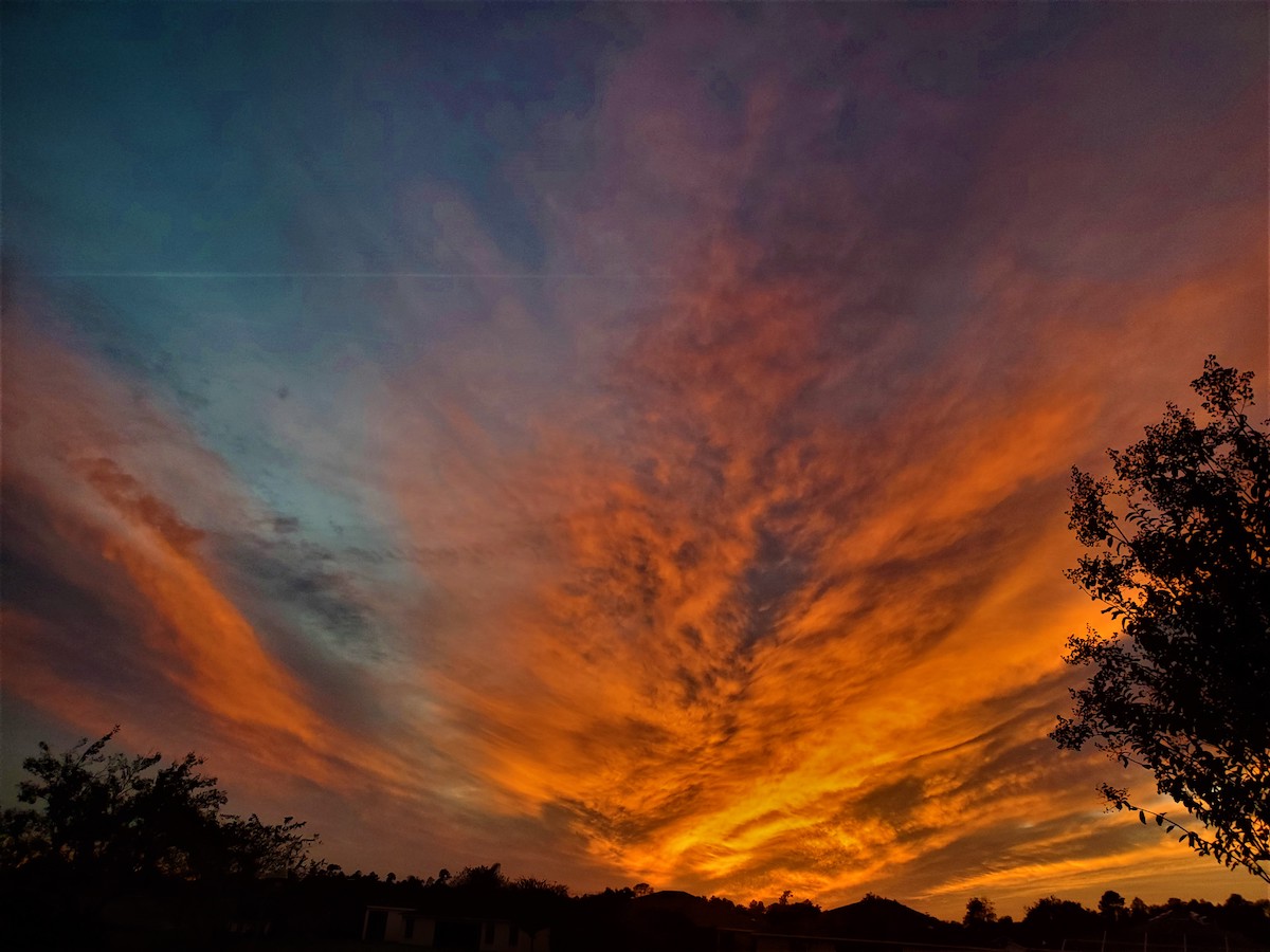 Fiery Sunset Over Beautiful Summerglen Community In Ocala