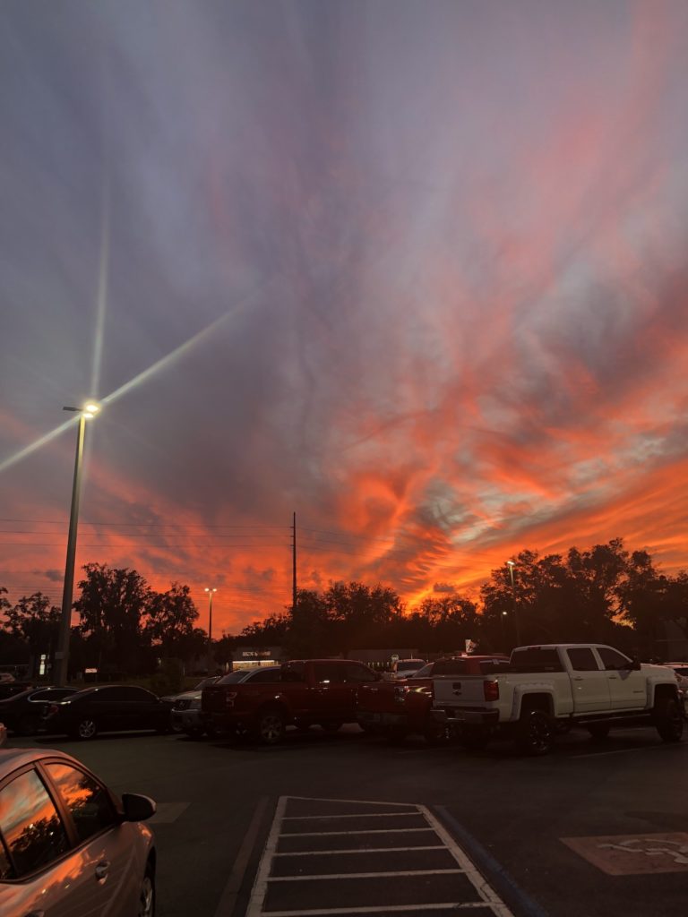 Beautiful Sunset Outside Of Gold's Gym In Ocala