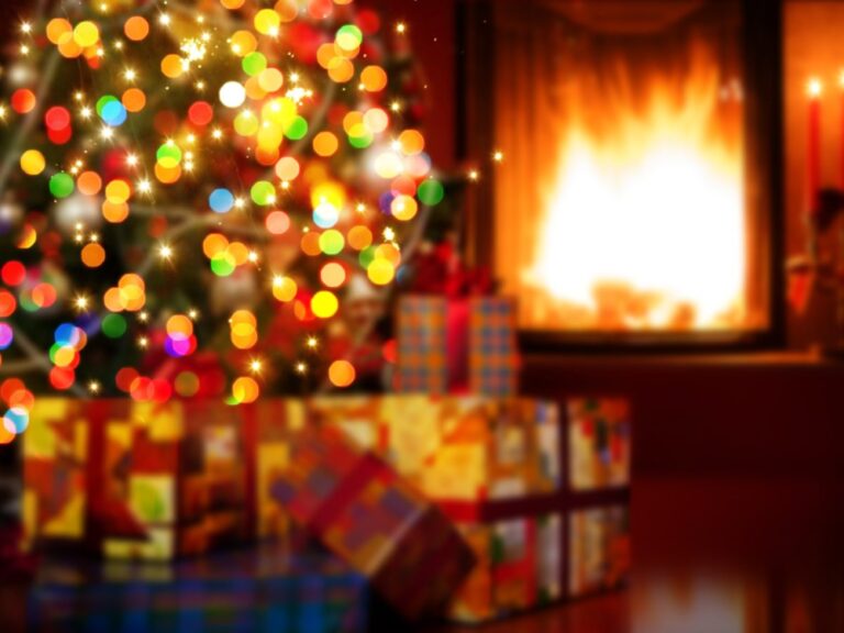 Christmas tree with fireplace