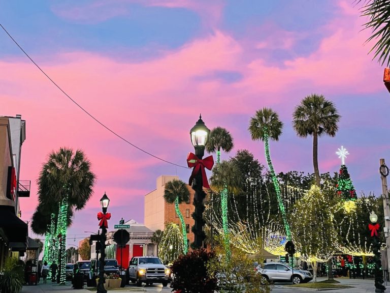 Sunset At December’s First Friday Art Walk In Ocala