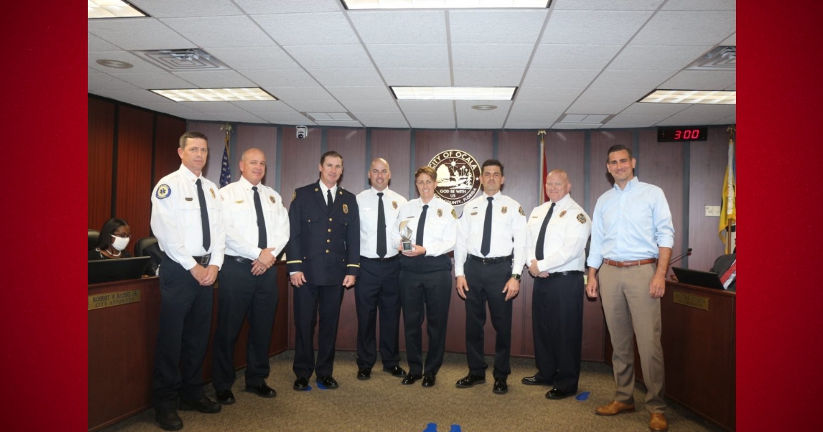 Ocala Fire Rescue's Paramedicine and Vaccination teams awarded at city council meeting