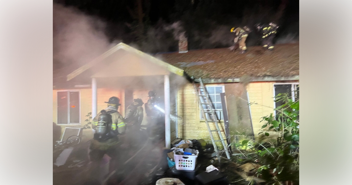 Marion County firefighters rescue dog from burning home 1