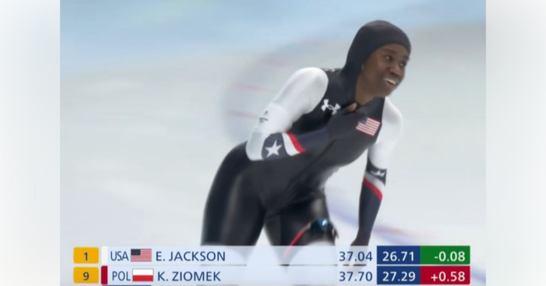 Erin Jackson wins 500 meter speed skating gold medal