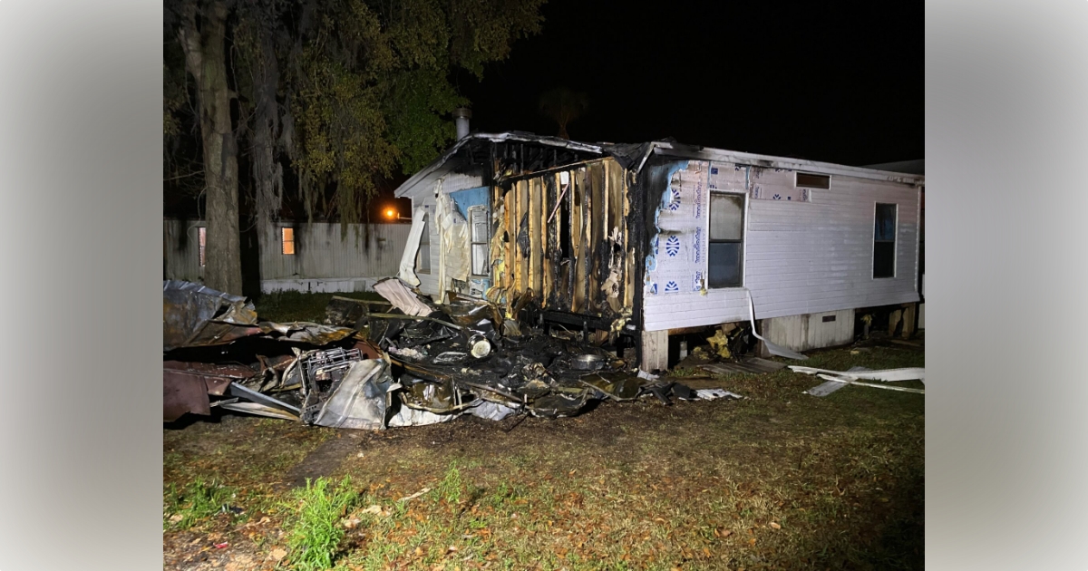 Family of five displaced after shed fire damages mobile home 1