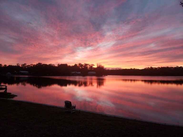 Sunset Over Church Lake In The Ocala National Forest