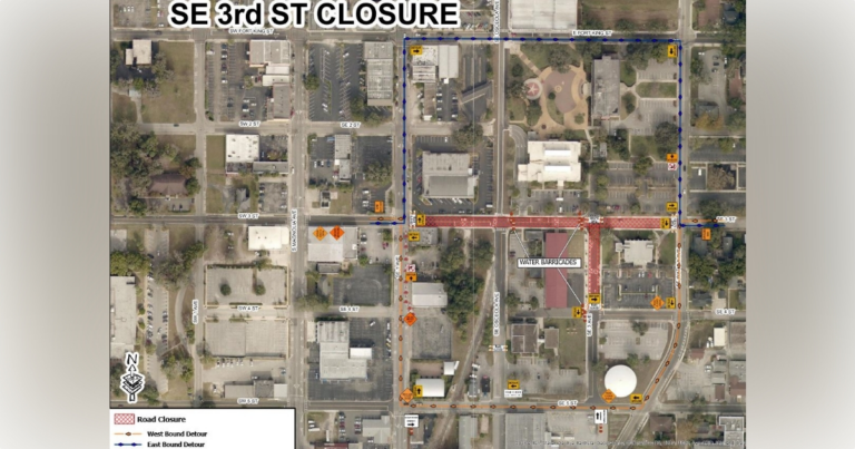 Temporary street closures due to Ocala Downtown Market event