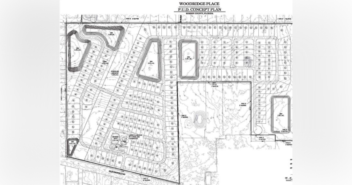 Woodridge Place seeks rezoning of 80 acres in NE Ocala for proposed 321 unit residential development 1