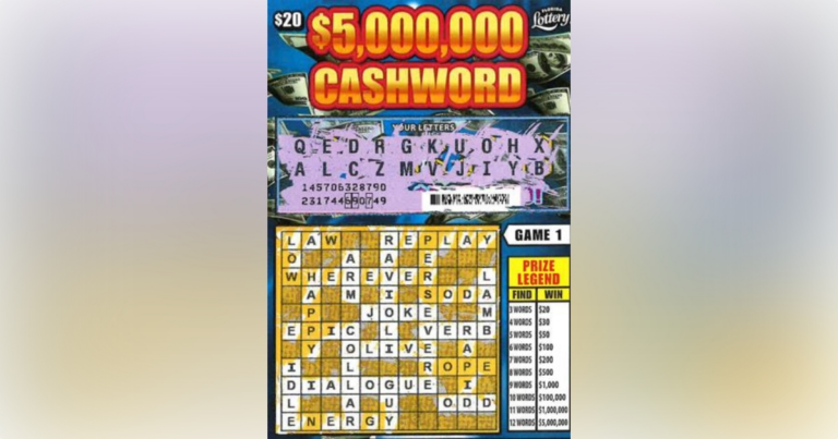 Ocala resident wins $1 million prize from Florida Lottery scratch-off game