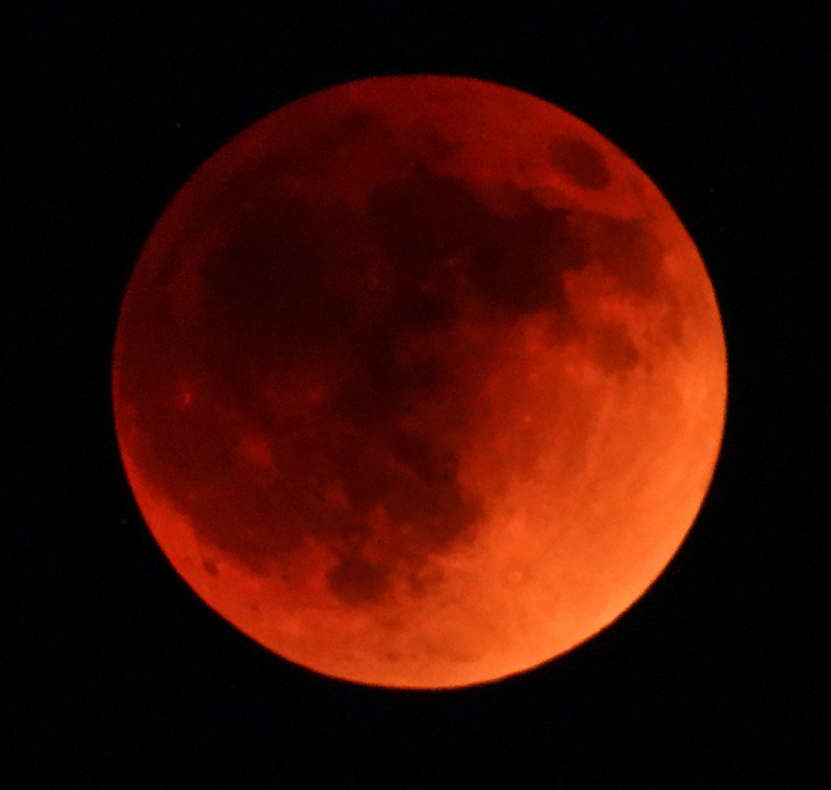 Full Eclipse Blood Moon Over Ocala