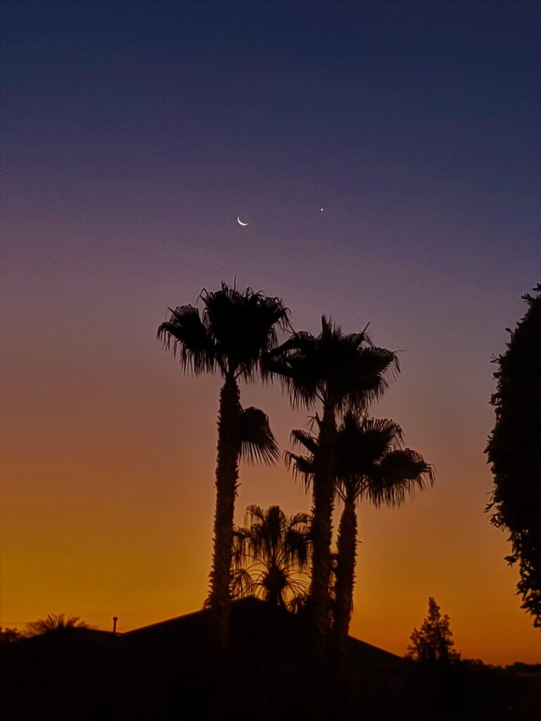 Early Sunrise With Moon In Ocala’s Summerglen Community