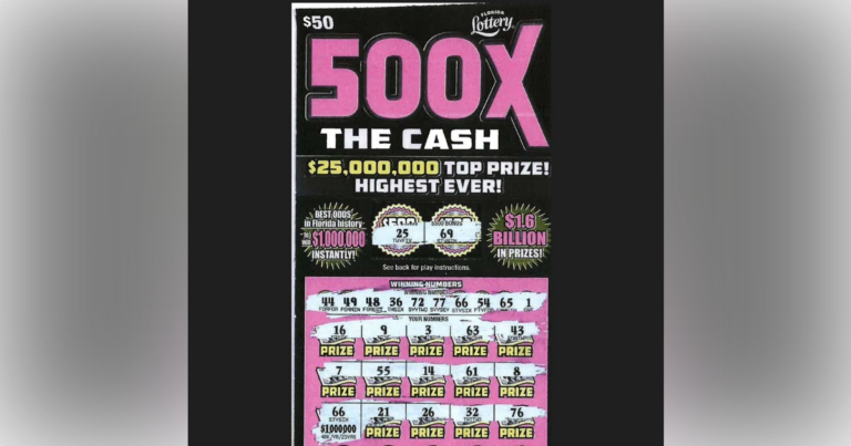 Ocala woman claims $1 million prize from Florida Lottery scratch-off game