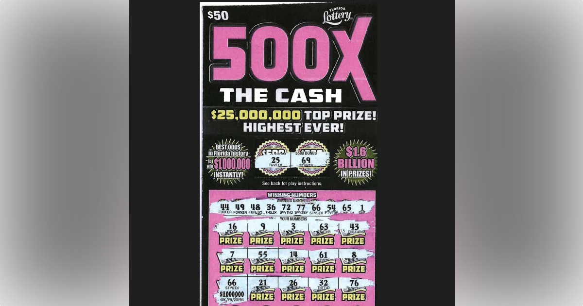 Ocala woman claims 1 million prize from Florida Lottery scratch off game