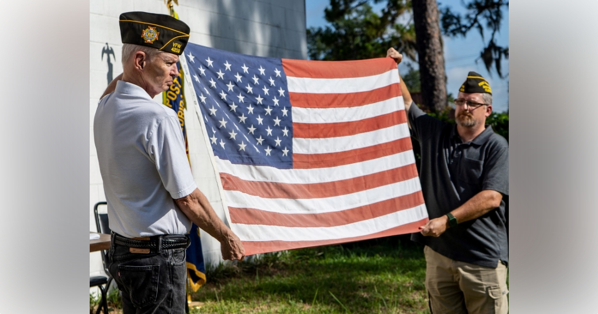 Over 1000 retired U.S. flags collected by Ocala Police Department 2