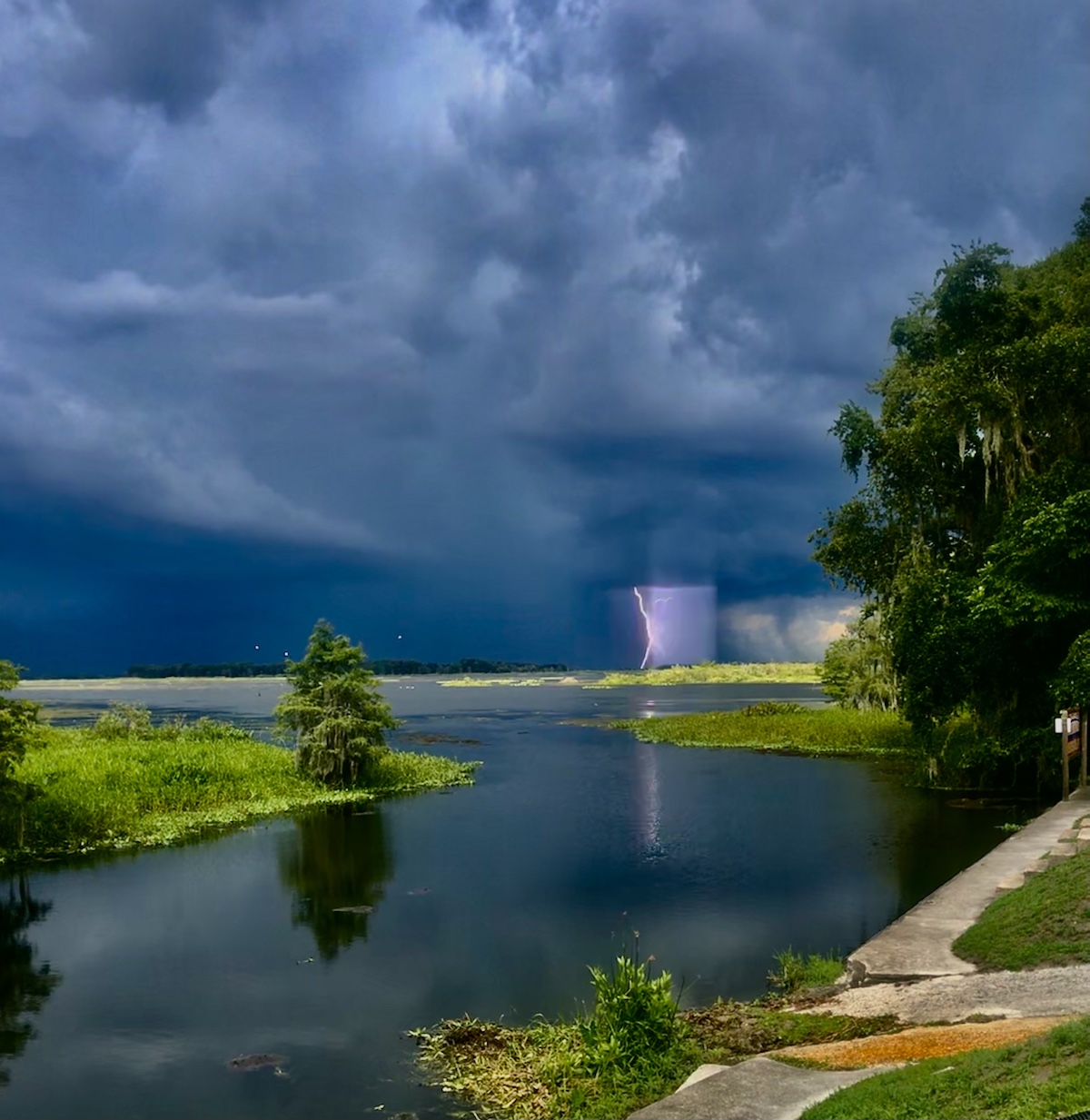 Afternoon Thunderstorm Over Orange Lake