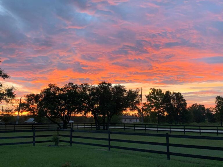 Beautiful Sunset After Storm Over Dunnellon Pasture