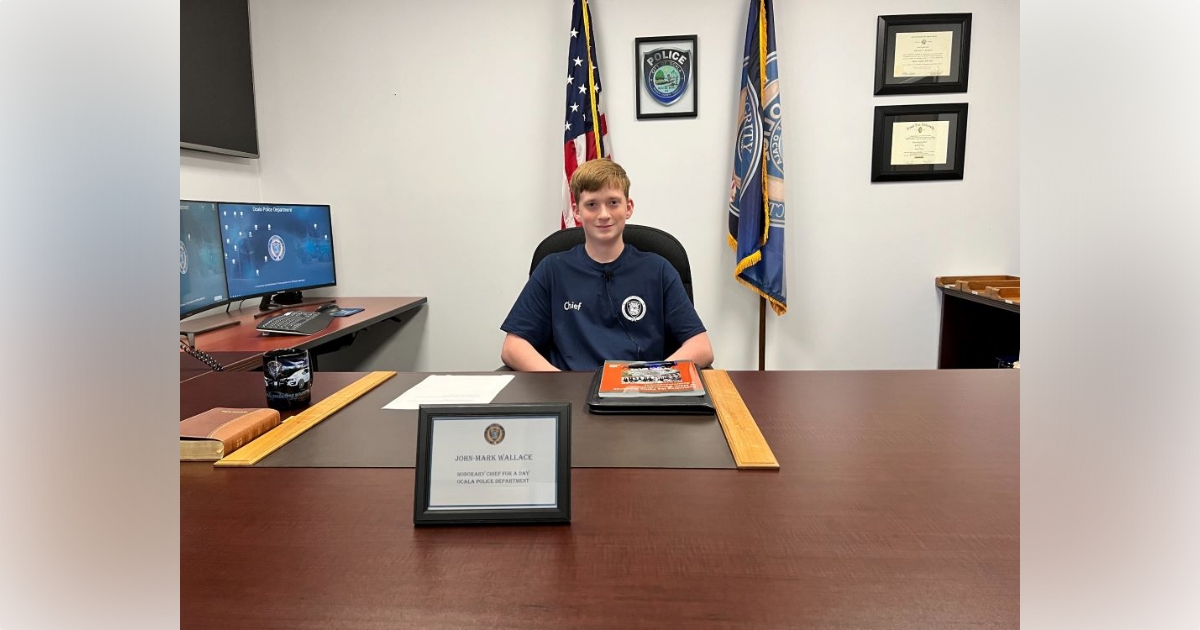 Local teen gets to be Ocala Police Chief for a day