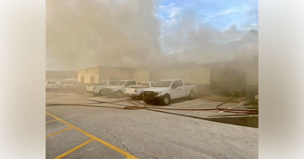 MCPS Technical Services Department building catches fire 2