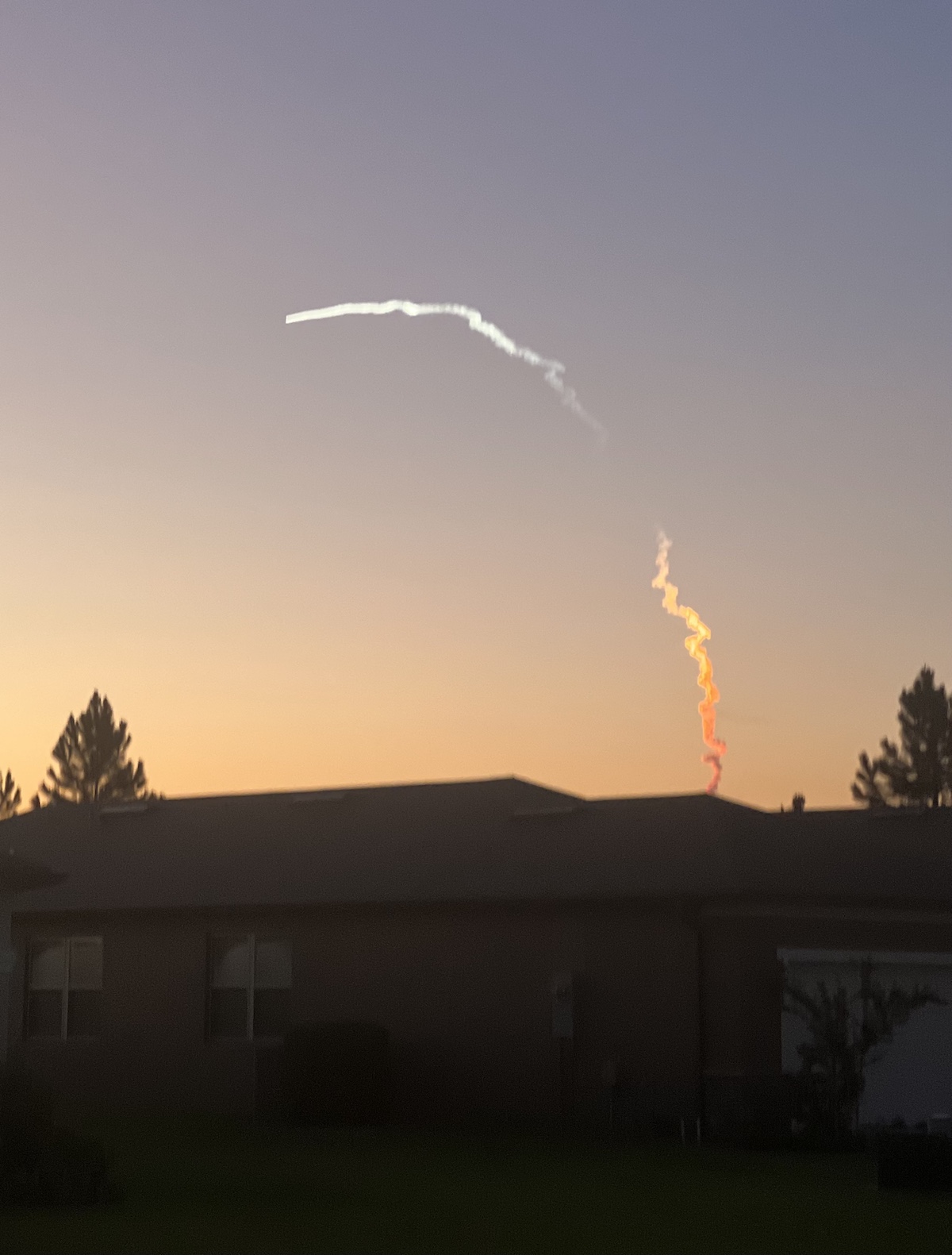 Atlas V Rocket Launch Over Stone Creek In Ocala