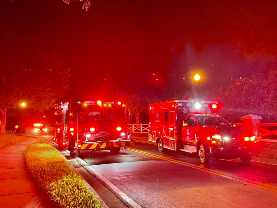 Ocala Fire Rescue paramedics responding to SW 60 Street Road crash on August 29 2022
