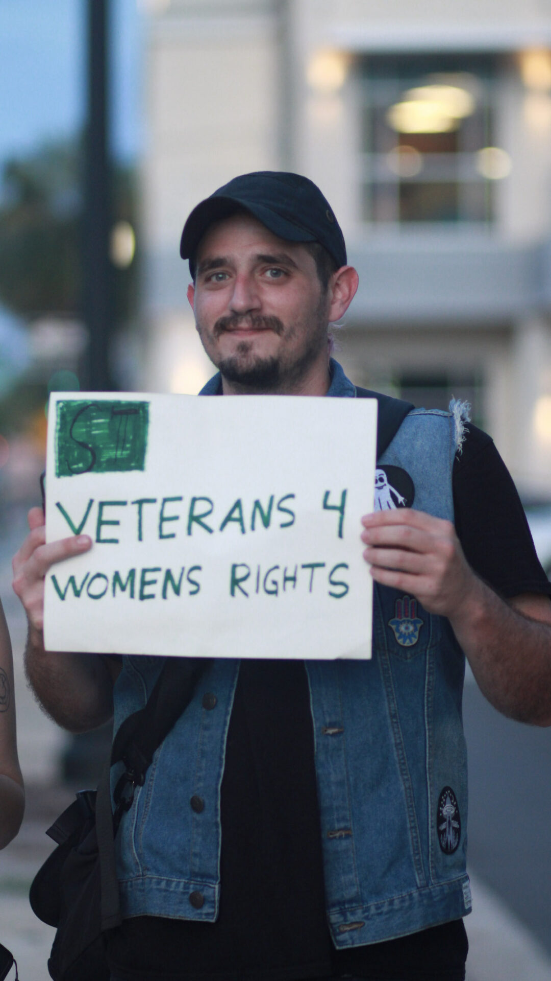 Veteran At Women's Rights Rally At Ocala Downtown Square