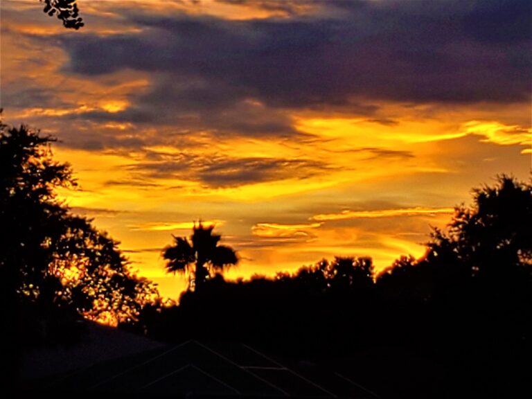 Beautiful Orange Sunset Over Ocala’s Summerglen Community