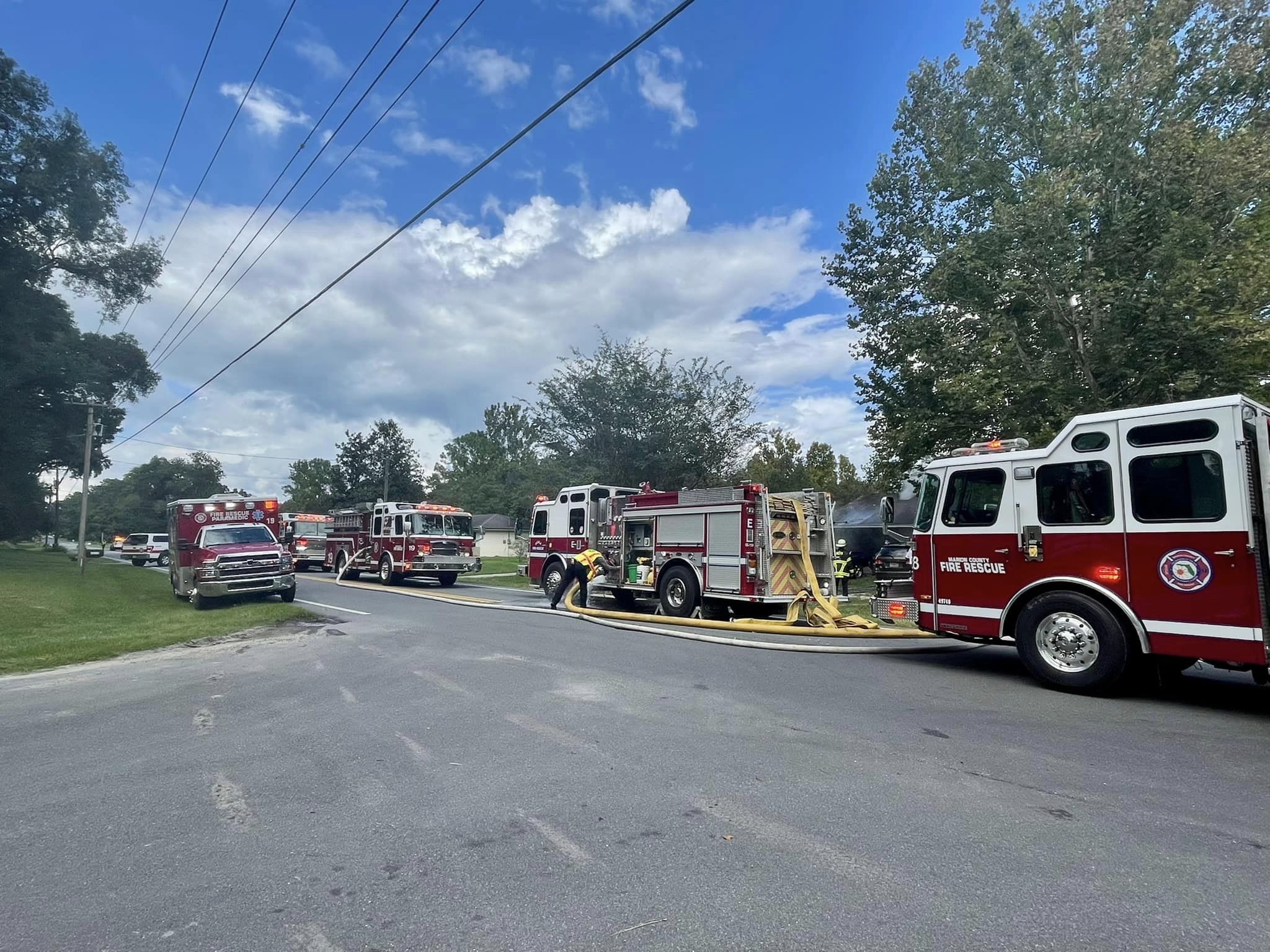 Ocala and Marion County firefighters extinguish residential fire 