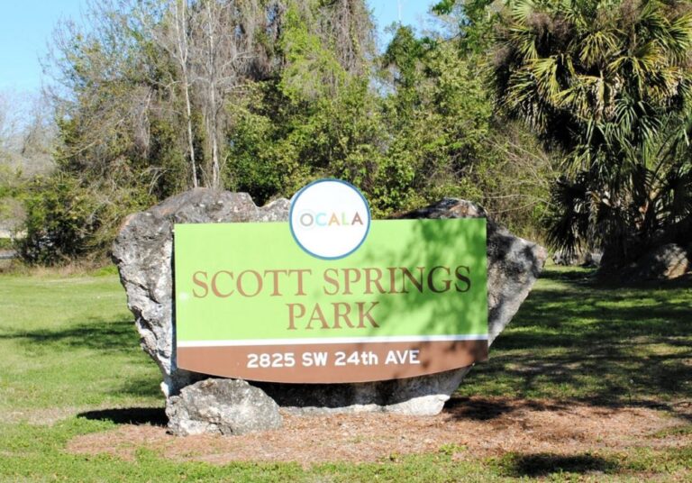 Scott Springs Park sign