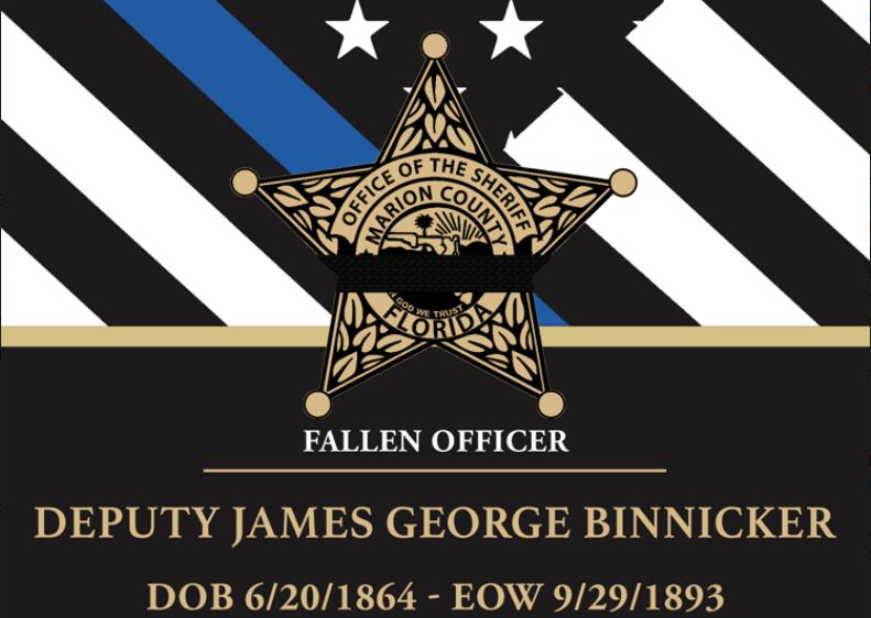 MCSO fallen officer deputy James George Binnicker 6 20 1864 to 9 29 1893