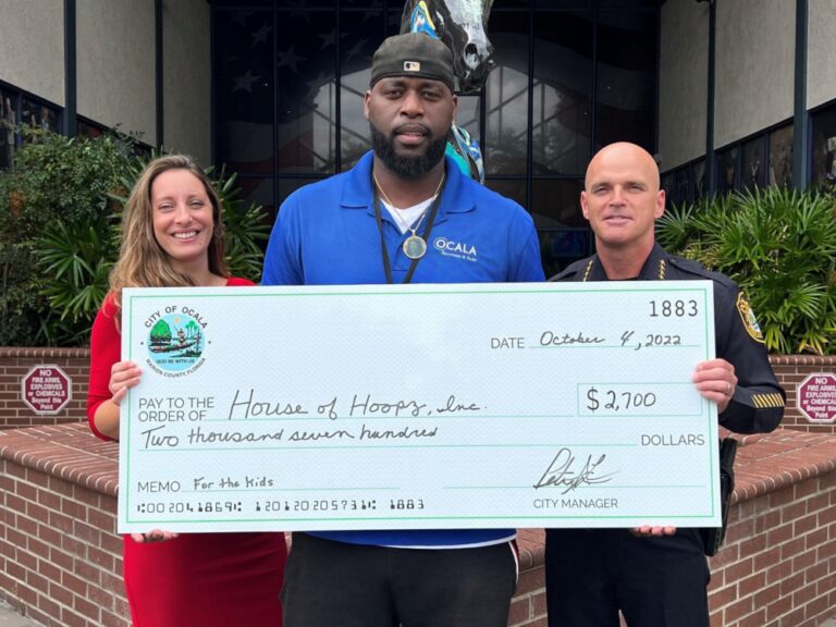 Ocala Police Department donates $2,700 to House of Hoopz
