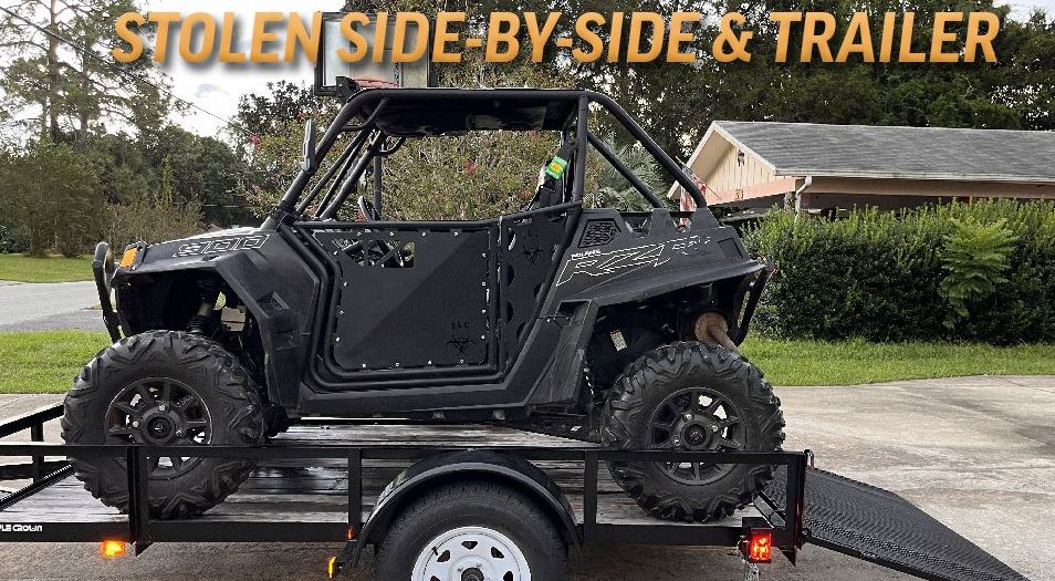 OPD looking for stolen side by side sport UTV and trailer