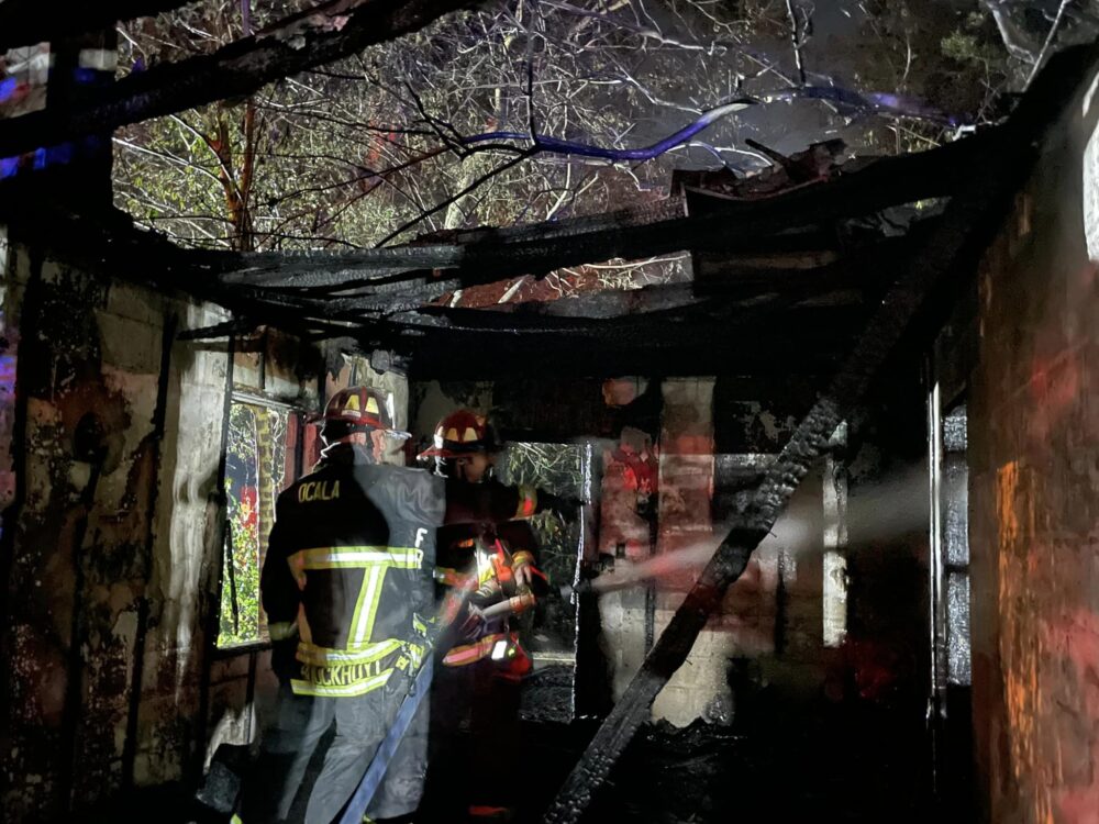 Ocala Fire Rescue SW 1st Street abandoned home fire 2
