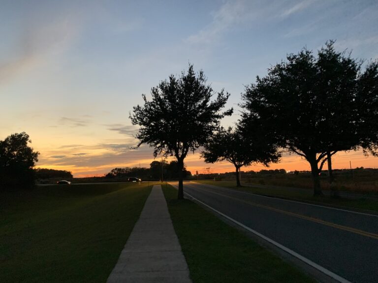 Beautiful Fall Sunset Over Fore Ranch In Ocala