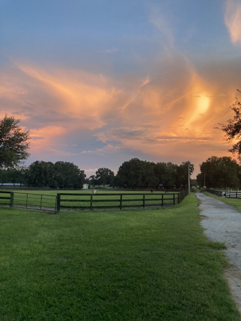 Beautiful Sunset At Horse Facility In NW Ocala