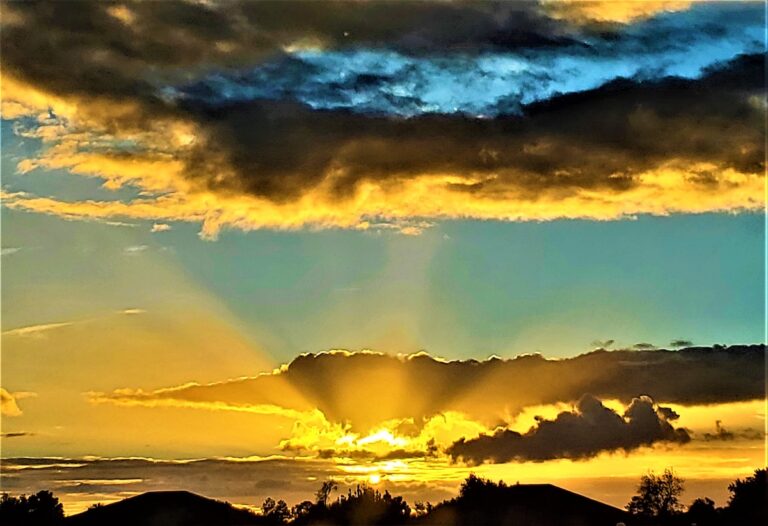 Golden Orange Sunset Over Ocala’s Summerglen Community