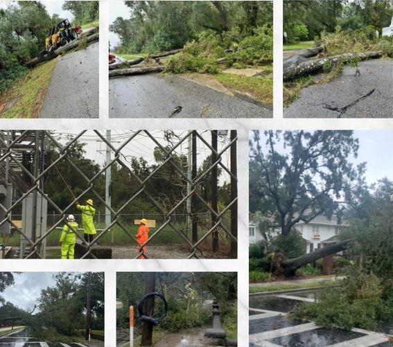 OEU damage from Tropical Storm Nicole multiple pics