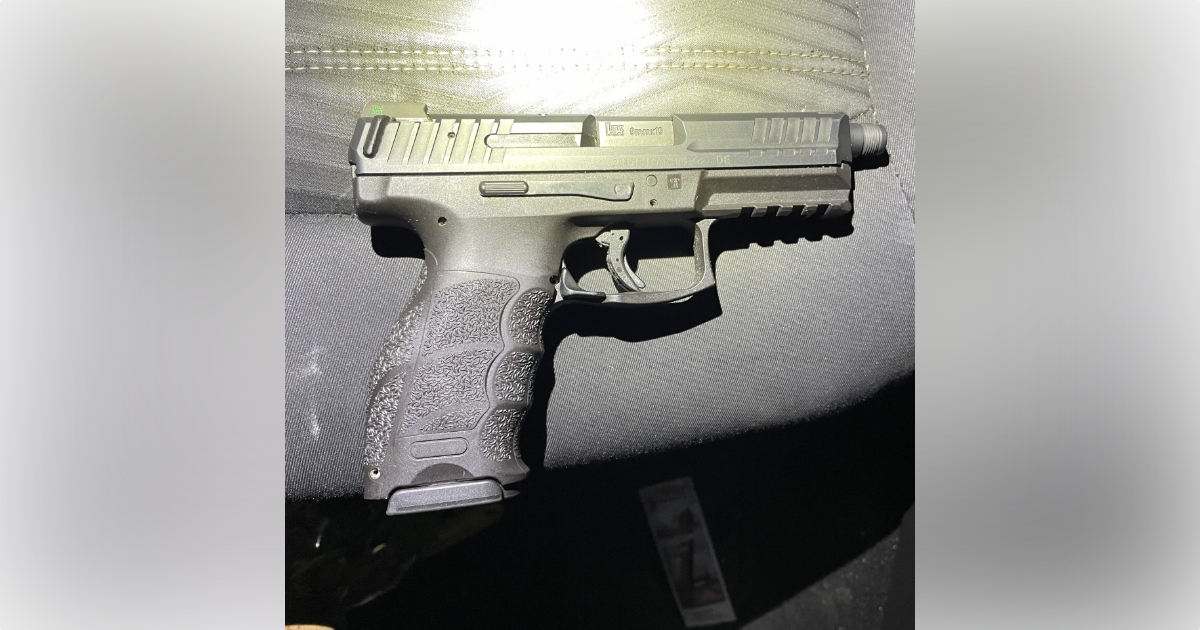 Traffic stop for tint violation leads to two arrests after officers find stolen gun marijuana 1