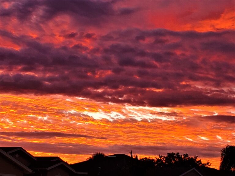 Vibrant Orange Sunrise Over Ocala’s Summerglen Community