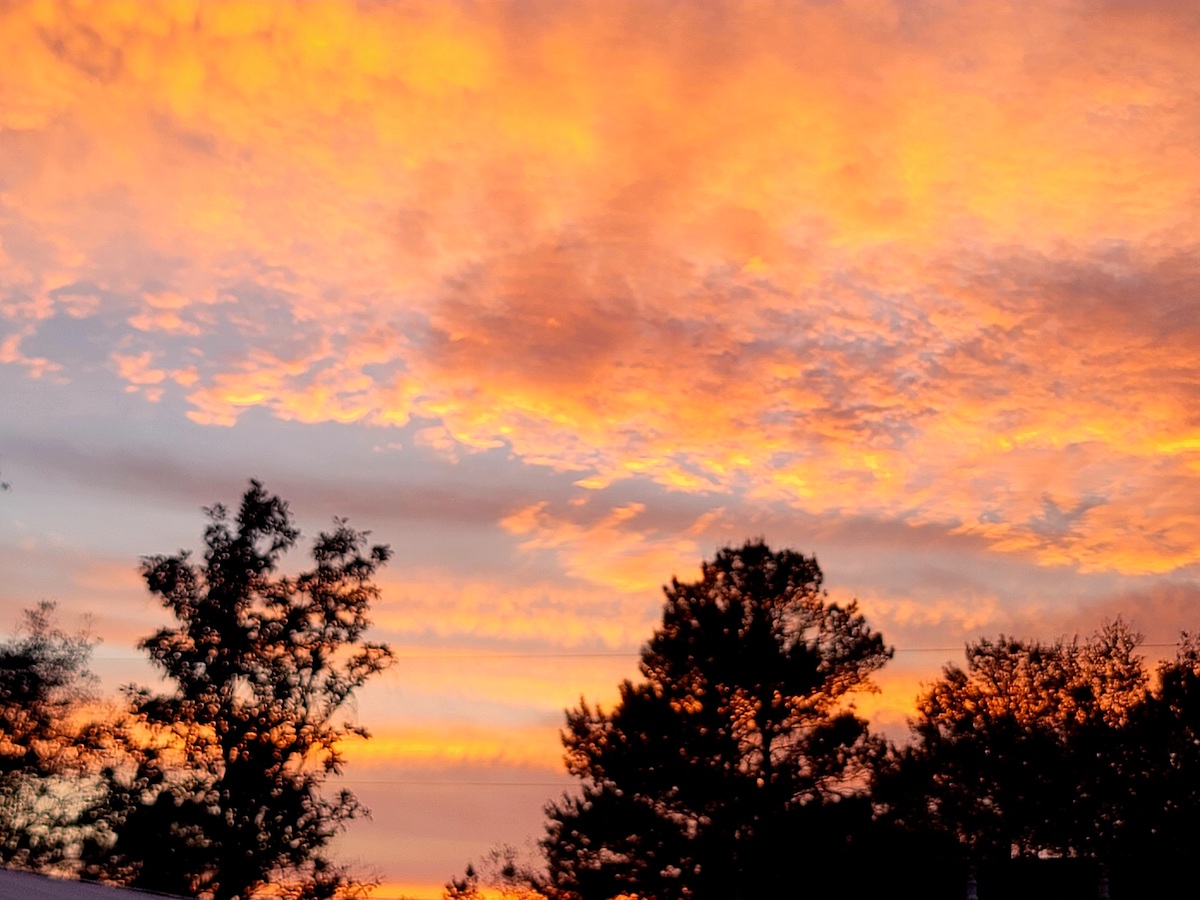 Beautiful Orange Sunset Over Belleview